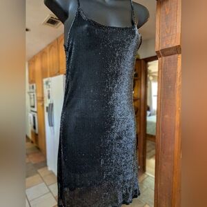 Black Sparkle Beach Cover Up Dress. Size 6. Stretch.